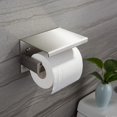 thumbnail image 3 of Soporte para papel higiénico con estante, soporte para papel higiénico, autoadhesivo de acero inoxidable Sus 304 o montaje en pared, 3 of 5