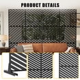 thumbnail image 4 of Garvee 72" x 47" Galvanized Steel Metal Privacy Screen, Freestanding Outdoor Decorative Garden Panel with Stand, Heavy Duty Room Divider for Patio, Balcony & Indoor Use (Diagonal Stripes), 4 of 8