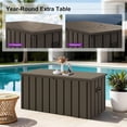 thumbnail image 6 of PURPLE LEAF Outdoor Deck Box 100 Gallon Waterproof Lockable Storage Box Container with Lid Deck Organization for Patio Cushions Side Table Pool Accessories Garden Tools, Brown, 6 of 12