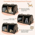Picture of Gymax Portable Pet Carrier Kennel Cat Dog Crate Twin Compartments w ...