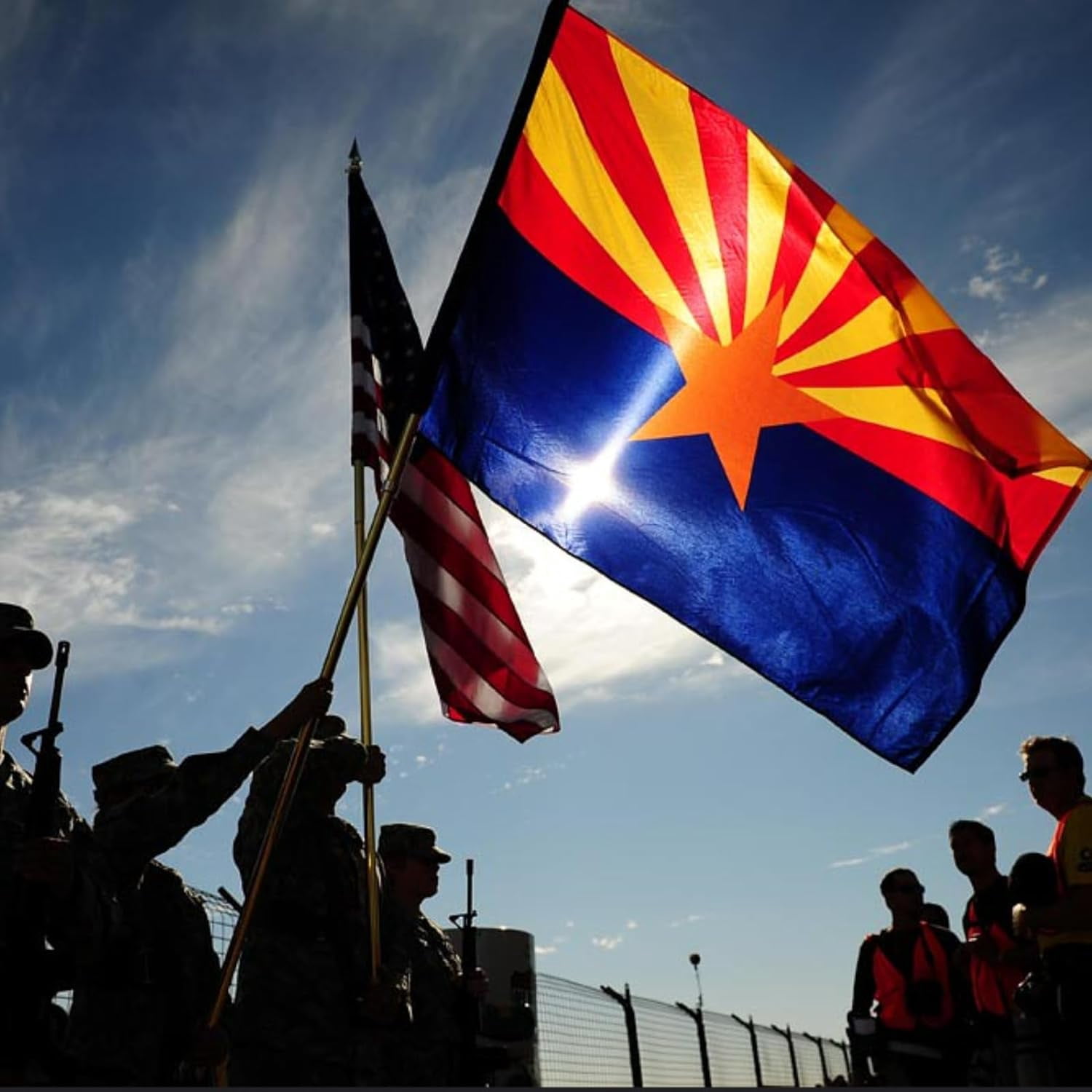FLAGWIN Arizona Flag 3x5 FT - 3 Ply Double Sided Polyester Arizona State Flag with Brass Grommets - Vivid Color and Fade Proof State of Arizona Flag 3x5 Outdoor