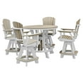 thumbnail image 2 of OS Home and Office   Five Piece Round Counter Height Dining Set in Weatherwood on a White Base, 2 of 5