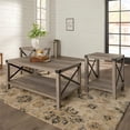 thumbnail image 3 of Pemberly Row 3-Piece Rustic Wood and Metal Coffee Table Set in Gray Wash, 3 of 3
