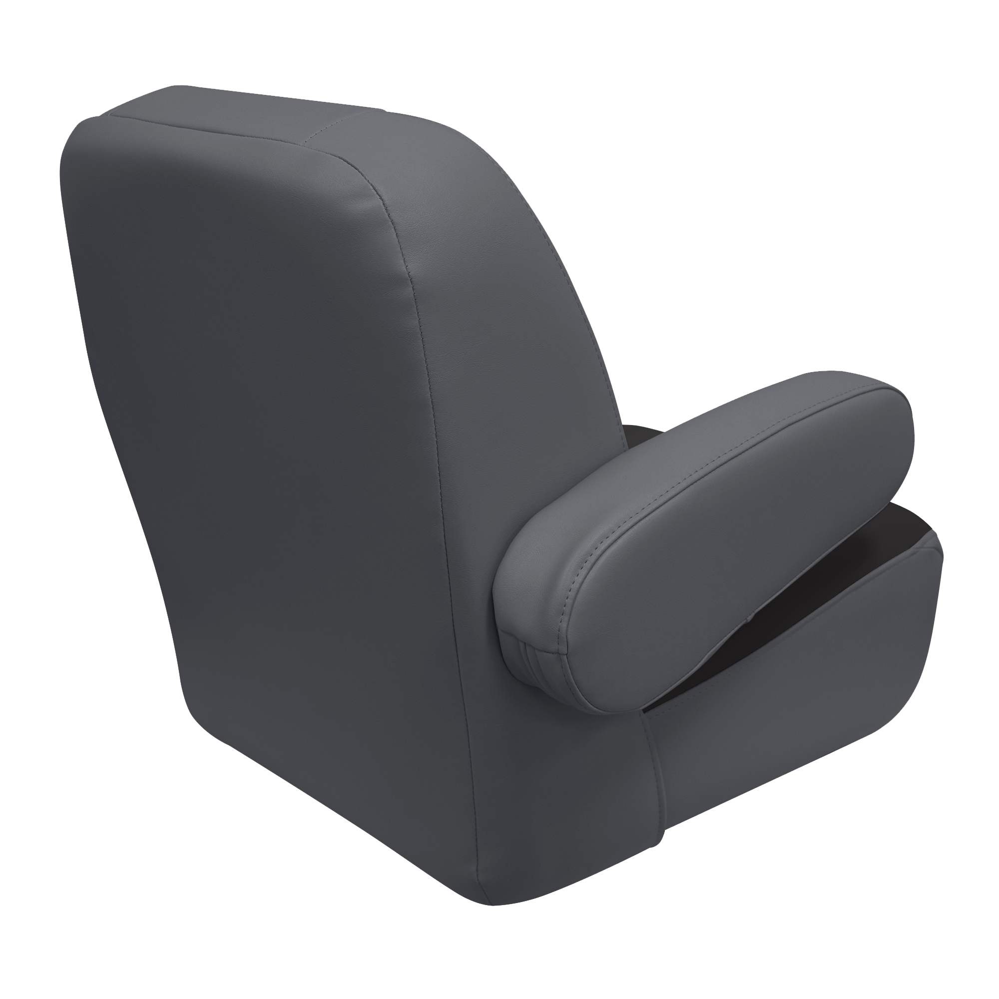 Wise 3127-1890 Premier Series Mid Back Pontoon Helm with Flip Up Arm Rests, Slate / Dark Neutral