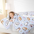 thumbnail image 4 of Feelyou Cat Kitten Teens Full Size Comforter Sets, Cartoon Love Heart Bedding Sets, 3pcs, 4 of 8