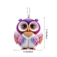 thumbnail image 3 of Anhility Owl Hanging Accessories Ornaments Cute Rearview Mirror Trendy Decor, A Gift for Owl Lovers Car Hanging, 3.14", 3 of 6