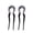 E, variant on U-Shape Crystal Rhinestone Double Prong Hair Pin Stick Hairpin Is Sweet 2pcs