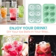 thumbnail image 6 of Baseball Ice Cube Tray with 6 Ball Compartments for Cocktails Soda and Summer Drinks Reusable Plastic Kitchen Freezer Mold, 6 of 6