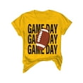 thumbnail image 4 of Charmgo Haut pour Femmes Tendance pour Jour de Match T-Shirts pour Femmes T-Shirt Imprimé 2D à Manches Courtes Col Rond T-Shirt Mode Léger Doux Tenue Décontractée Vêtements pour Femmes Football Jaune TG, 4 of 4