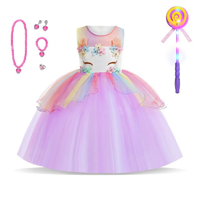 Vestido de tutú de princesa para niñas, vestido de fiesta de lentejuelas de arcoíris Pastel, vestido de fiesta de cumpleaños zhangyuxiang unisex
