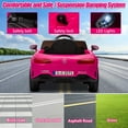 thumbnail image 6 of 12V Ride on Car Toys, Licensed Mercedes Ride on Car with Remote Control, Powered Kids Electric Vehicle Car with 4 Wheels, Ride on Toys for Kids Toddlers Ages 3-5, Bluetooth, LED Lights, Pink, 6 of 8