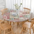 thumbnail image 3 of Pioneer Flower Floral Print Pattern Round Fitted Tablecloth with Elastic Edge,Dining Table Cover Waterproof,Outdoor Round Tablecloth for Camping,Dining,Indoor and Outdoor, 3 of 7