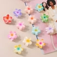 thumbnail image 2 of 1PC Simple Women Girls Headband Small Flower Plastic 4cm Braiding Hair Tool Spring Barrettes Plumeria Hair Clip Frangipani Bobby Pin #1 ROSE RED, 2 of 8