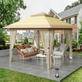 thumbnail image 2 of M optimized 12'x12' Pop Up Canopy Gazebo Tent with Mosquito Netting, Outdoor Canopy Tent with Wheeled Bag & Height Adjustable, Pop Up Canopy for Patio Garden Backyard Lawn Deck, 2 of 9