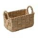 thumbnail image 4 of Cesta de almacenamiento de cuerda de papel, cesta de pan, cesta Rectangular apilable para servir comida, cesta decorativa para artículos diversos, 26cmx19cmx16cm, 4 of 8
