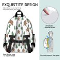 thumbnail image 5 of Bigfoot and Tree White Pattern Cute School Backpack Bag for School with Padded Back and Adjustable Shoulder Straps 15.25"x11.5"x5.25", 5 of 5