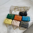 thumbnail image 4 of Bolso pequeño tejido de moda Popular, bolso cuadrado pequeño y sencillo, color naranja, 4 of 5