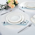thumbnail image 2 of WOBOGO Simple Winter Round Placemats Set of 4 Heat Resistant Washable Kitchen Table Decorations 15.4in, 2 of 7