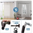 thumbnail image 5 of Urbanest Adjustable Double Curtain Rod Set Semplice Manhattan Finials – 1″ Front & 3/4″ Back Rod With Bronze Rod, 28–48 Inches, 5 of 6