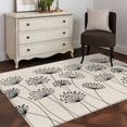 thumbnail image 3 of Farmhouse Dandelion Area Rugs 4'x6', Washable Small Throw Rugs for Office Bathroom, Spring Modern Country Flower Black Beige Indoor Outdoor Rug Non-Slip Low Pile Carpet Runner Reversible Floor Mats, 3 of 8