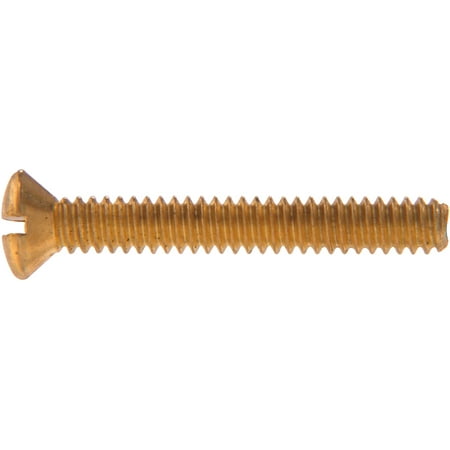 

1123 Brass Oval Head Slotted Machine Screw 1/4-20 x 1 in. 10-Pack