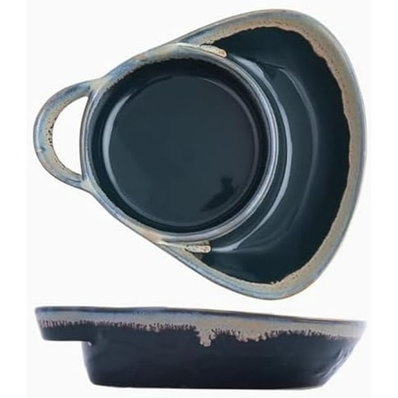 Soup and Side Bowl Plate Ceramic, Chip and Dip Divided Bowls, Anti-Soggy Cereal Bowl Bread Dipping Bowls Plates for Salad Breakfast, and Sandwich Ideal for Home and Restaurant