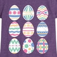 thumbnail image 3 of Instant Message - Mixed Patterned Easter Eggs - Toddler And Youth Girls Short Sleeve Graphic T-Shirt, 3 of 6