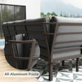 thumbnail image 6 of ASJMR 10-seat Outdoor Patio Furniture Set Aluminum L-Shaped Outside Conversation Sofa Sets with Swivel Rocking Chairs and Footstools,Gray, 6 of 8