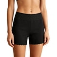 thumbnail image 2 of Women's Cooling Slip Shorts for Under Dresses Anti Chafing Shorts - 4-Way Stretch Nylon, Stay-Put Lace, Thin Waist,Black 2XL, 2 of 6