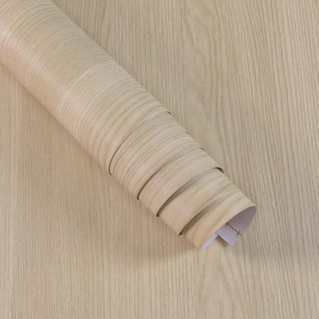 PETGLE Extra Wide 48"x118" Beige Wood Contact Paper Textured Peel and Stick Wallpaper Wood Grain Contact Paper for Classroom Desk Kitchen Bathroom Waterproof Removable Adhesive Paper for Furniture