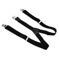 thumbnail image 2 of Mens Suspenders Strong Fixability Adjustable Beautiful Practical Fashionable Metal Clip Wide Suspenders for Formal PartyBlack, 2 of 5