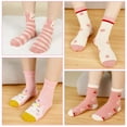 thumbnail image 6 of Bocaoying 10 Pairs Cotton Socks for Girls, Ultimate Cute Crew Socks, Fashion Stretch Socks with Cartoon Animal and Fruit Pattern for Girls 6-8 Years Old, 6 of 7