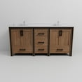 thumbnail image 5 of Ziva 72 in W x 22 in D Rustic Barnwood Double Bath Vanity, White Quartz Top and Faucet Set, 5 of 8