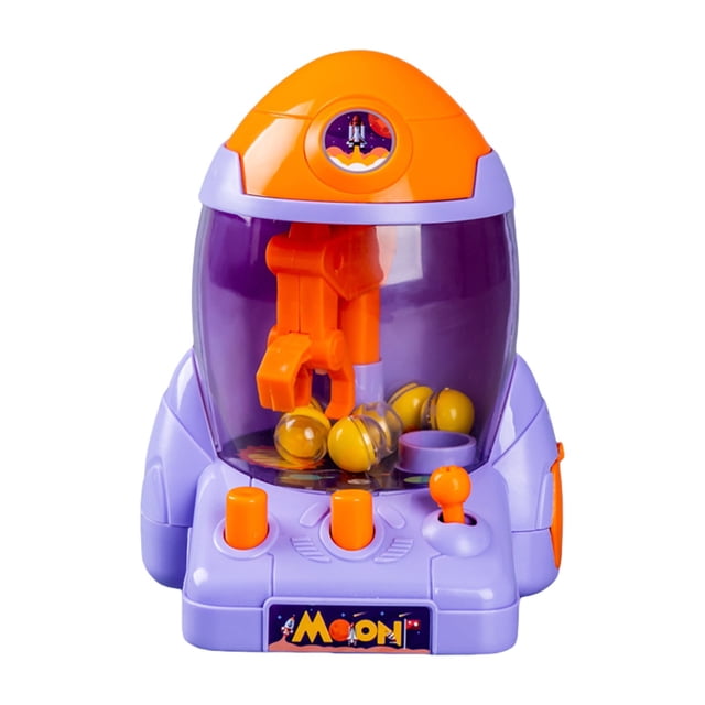 Purple Kids Rocket Claw Machine Handheld Interactive Arcade Game Skill Toy 5.12 Inch Cactus Design Mini Travel Size Puzzle Gift For Boys Girls Age 5+ Purple