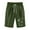 Olive Green, variant on WREESH Womens Summer Shorts Printed Five Points Plus Size Cotton Linen Shorts Casual Shorts Olive Green