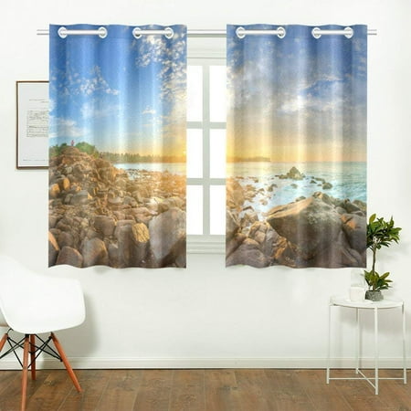 Cadecor Sea Beach Ocean View Window Treatment Panel Curtains Curtain Kitchen Two Piece 26x39 Inces Cadecor Sea Beach Ocean View Window Treatment Panel Curtains Curtain Kitchen Two Piece 26x39 Inces