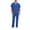 Blue_#04, variant on Uniforms Scrubs Set for Men Classic V-Neck Stretch Top & Jogger Pants Yoga Waistband with Pockets,Black XL