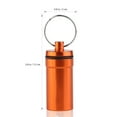 thumbnail image 4 of OUNONA 6pcs Waterproof First Aid Container Pill Holder Keychain Pill Case (Black & Red & Blue & Silver & Orange & Green), 4 of 6