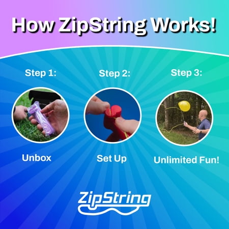 ZipString , Gift for Kids and Adults, As Seen on Shark Tank, Recommended Age 4  years old, Bodacious Blue