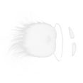 thumbnail image 1 of Conjunto de barba de Papá Noel divertidos accesorios de bigotes falsos blancos de Papá Noel para fiesta de Navidad, 1 of 8