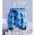 thumbnail image 3 of Pantalones Cortos De Baño Casuales De Doble Capa Para Hombre, 3 of 8