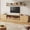 Natural, variant on FOUHIU 94.5" Fireplace TV Stand with 47.3'' Fireplace Up to 100" TVs, Modern Entertainment Center with Storage Cabinets, Black