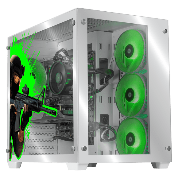 PC Gamer Xtreme PC Gaming NVIDIA GeForce RTX 5060 AMD Ryzen 7 5700 32GB SSD 1TB WIFI Counter Strike White gaming 1080p, estudios y multitarea
