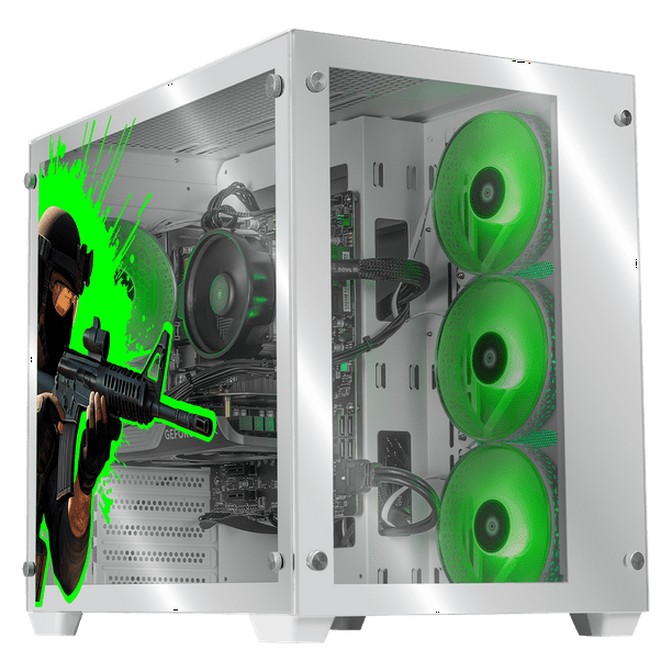 PC Gamer Xtreme PC Gaming NVIDIA GeForce RTX 5060 AMD Ryzen 7 5700 32GB SSD 1TB WIFI Counter Strike White gaming 1080p, estudios y multitarea