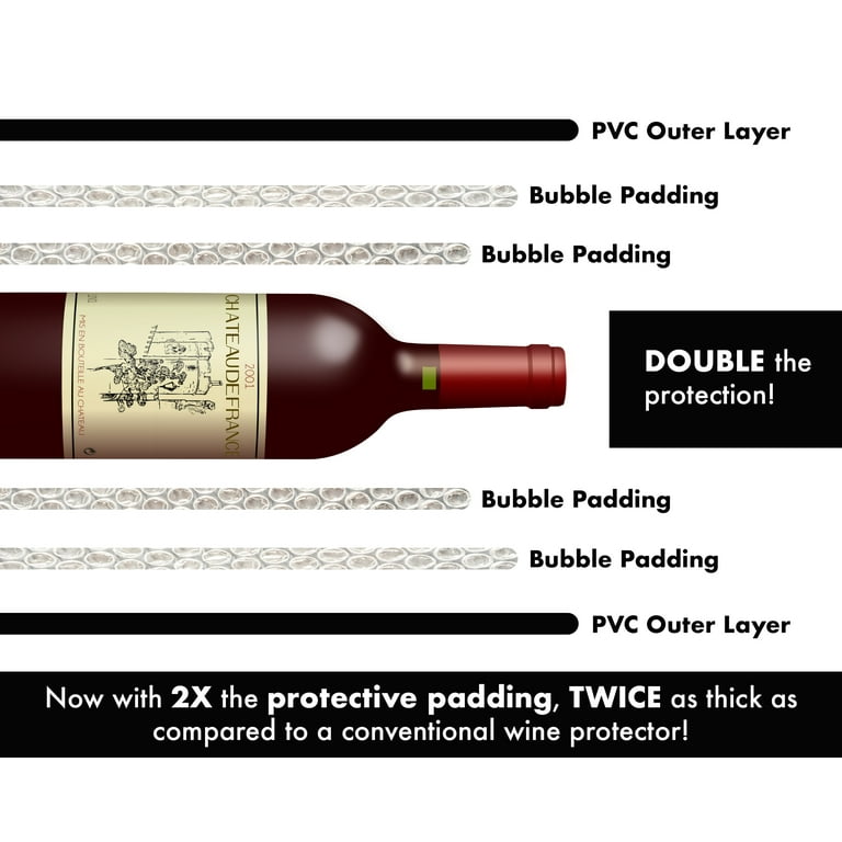 Reusable Wine Bottle Protector for Travel 2 pack Wine Bags