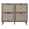 thumbnail image 4 of 4 Doors Shoe Rack, Freestanding Modern Shoe Storage Cabinet for Entryway, 4 of 10