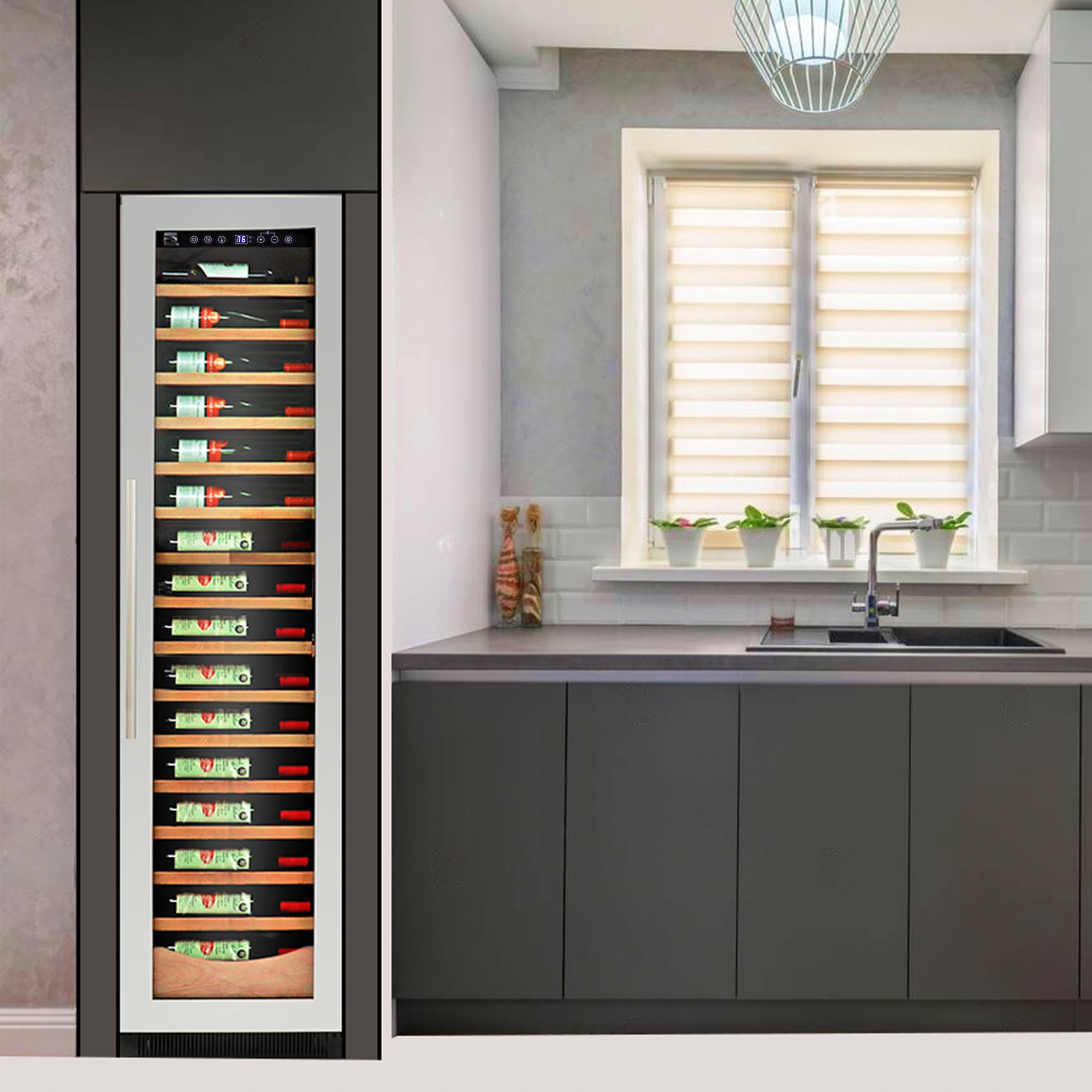 Kenmore Elite 18-Inch 112 Bottle Wine Fridge, Built-In Or Freestanding