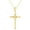 Yellow, variant on Jesus Christ INRI Crucifix Cross Pendant Necklace in 14K Yellow Gold over Sterling Silver