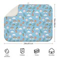 thumbnail image 2 of Easter and Rainbows Blue Pattern Dish Drying Mat 1 Pack, Ultra Absorbent Microfiber 18"x24", Anti-Slip Drain Mat for Kitchen, 2 of 4