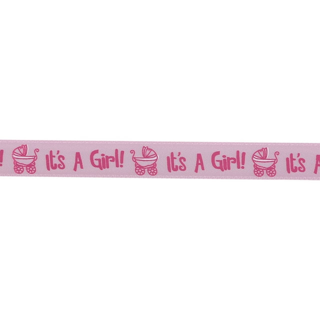 Baby Shower Ribbon - 10Yards/Roll Stain Ribbon Polyester Ribbon Baby Shower Christening Party Favor Gift Stain Ribbon (Color : Pink)
